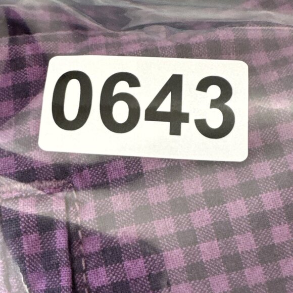 Sundance Women's 8 Pleated High Waist Taper Leg Pants Cropped Gingham Purple EUC - Picture 9 of 10